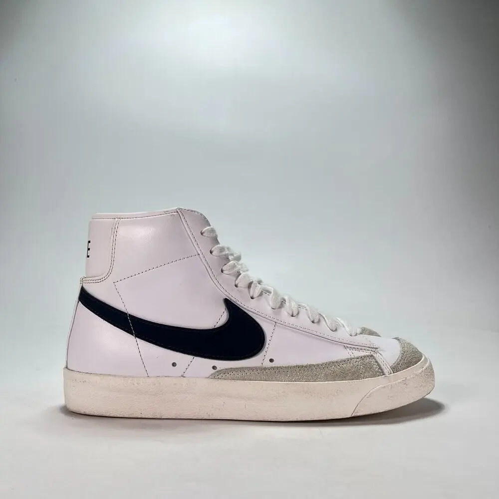 Nike Blazer Mid '77 Vintage White Black High Top Shoes CZ1055-100 Women's Sz 8.5